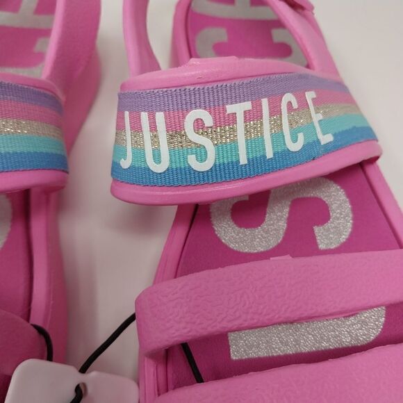 Justice SANDAL. Girls size 4. NWT. BEAUTIFUL PINK. - Picture 10 of 11